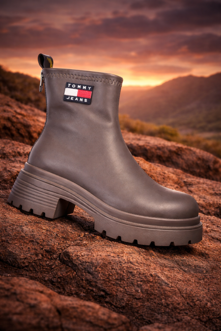 Brown Chunky Ankle Bo