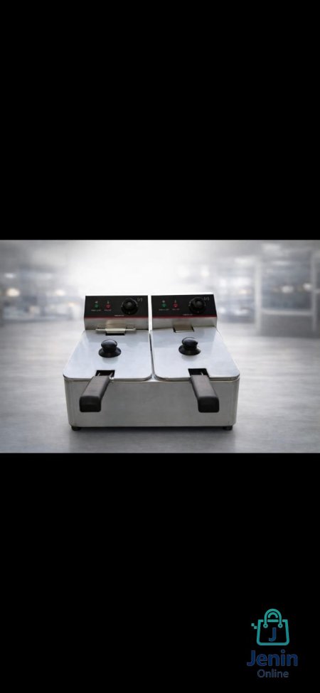 قلاية زيت كهربائية تجارية مزدوجة (حوضين مستقلين