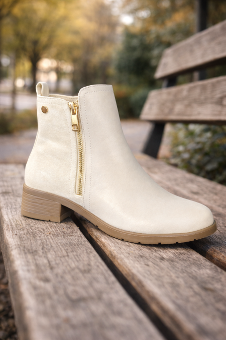 Off-White Zip Ankle Boot