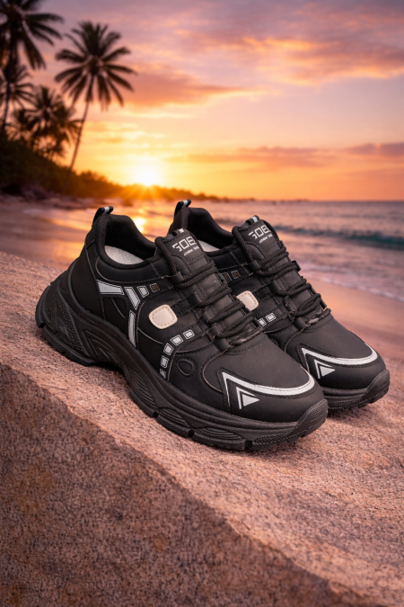 حذاء رياضي تشَنكي أسود