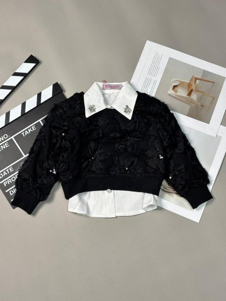 بلوز بناتي قطعتين 2-14