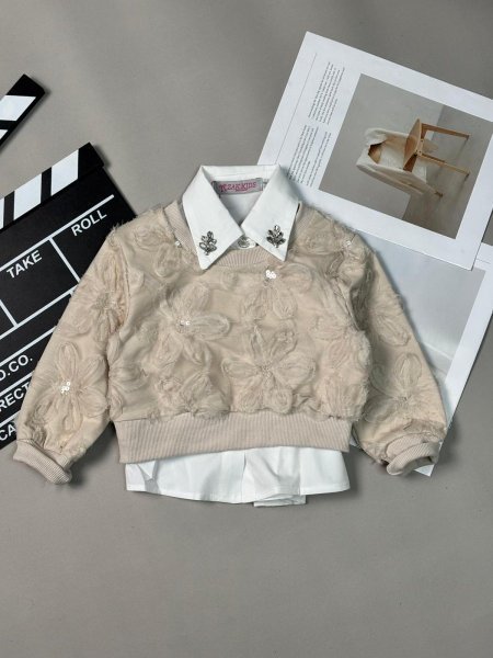 بلوز بناتي قطعتين 2-14