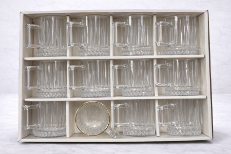 طقم مجات/أكواب زجاج بمسك