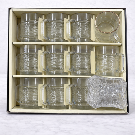 طقم مجات زجاج بمسك