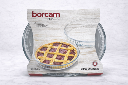 صينية زجاج بوركام (Borcam) دائرية