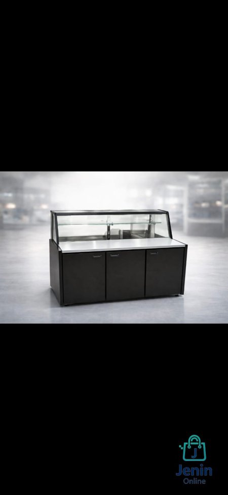كاونتر تبريد تحضيري مع واجهة زجاج