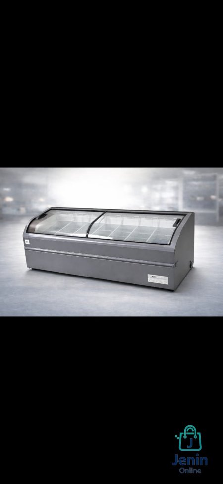 فريزر عرض أفقي بواجهة زجاجية منزلقة