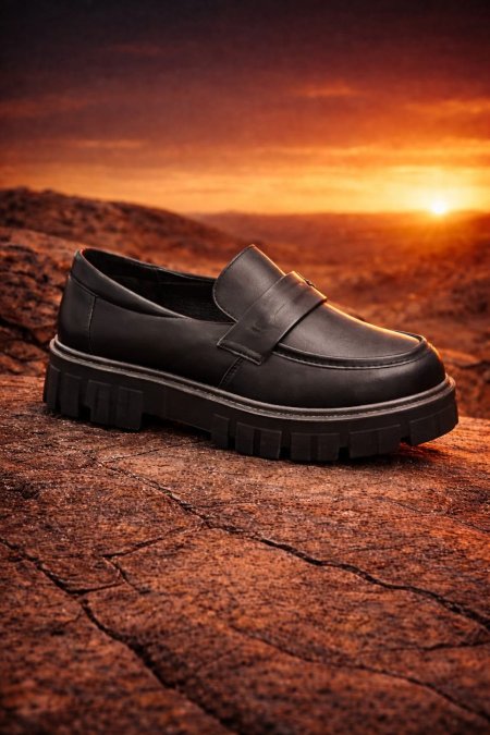 لوفر رجالي بقاعدة سميكة (Chunky Loafer) — ستايل عصري ثقيل